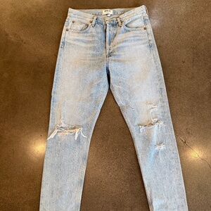 Agolde Distressed Light Wash Denim - Size 27